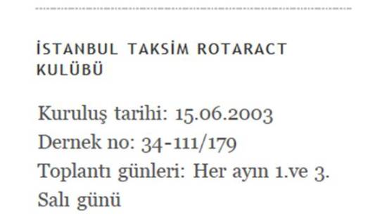 Taksim Rotaract kurulus